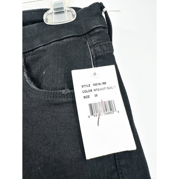 Mother The Looker Mid Rise Skinny Not Guilty Black Jeans Size 26 NWT - Picture 10 of 11